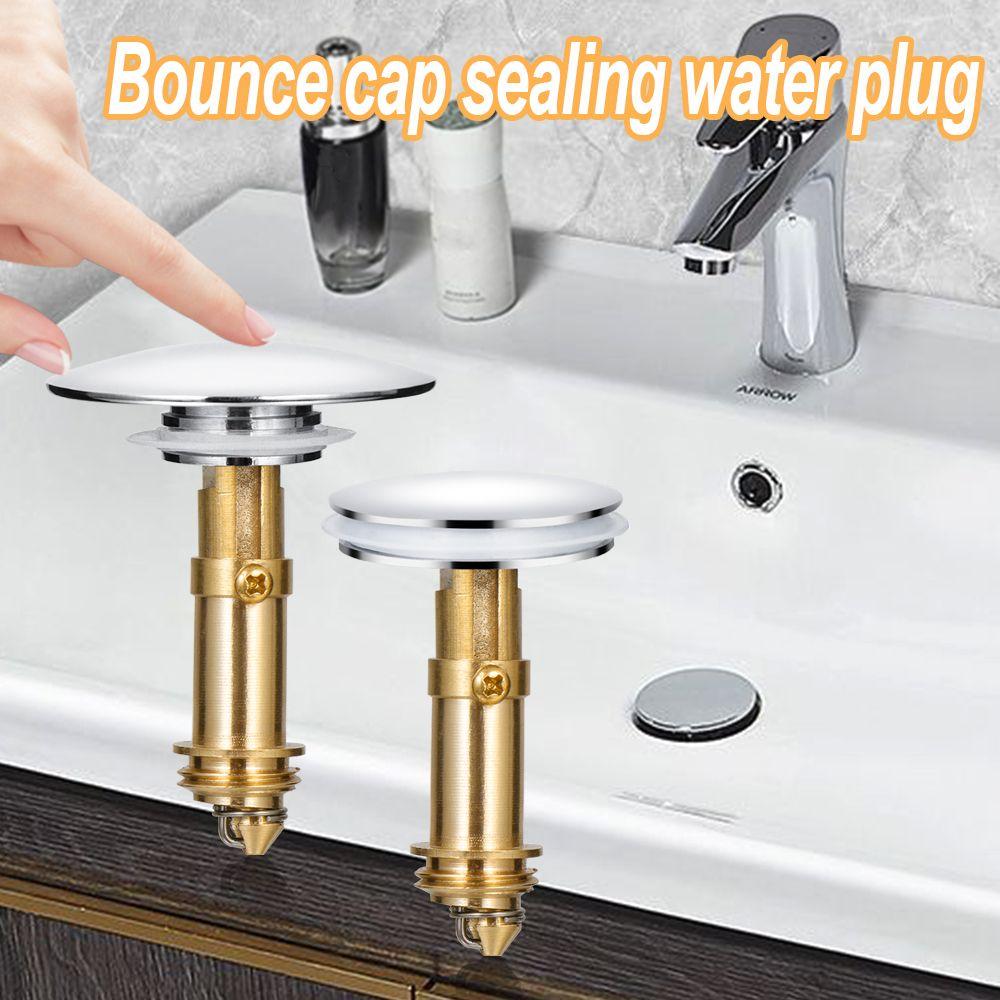 Universal Push Up and Down Wash Basin Bounce Drain Filter Size Sink Drain Stopper Sink Drain Plug