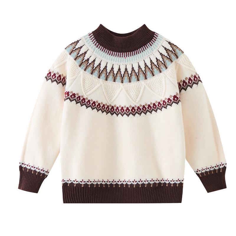 ASK JUNIOR Свитер с узором Fair Isle для девочек