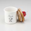 Skater ENC8D-A Enamel Canister with Wooden Lid and Mascot, 750ml, Storage Container, Snoopy