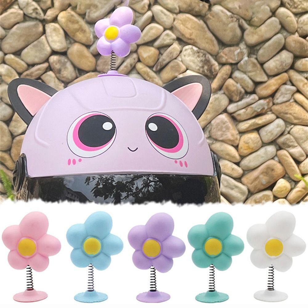 Motorcycle Bike Helmets Shaking Small Flower Driving Styling Helmet Accessories  for Women