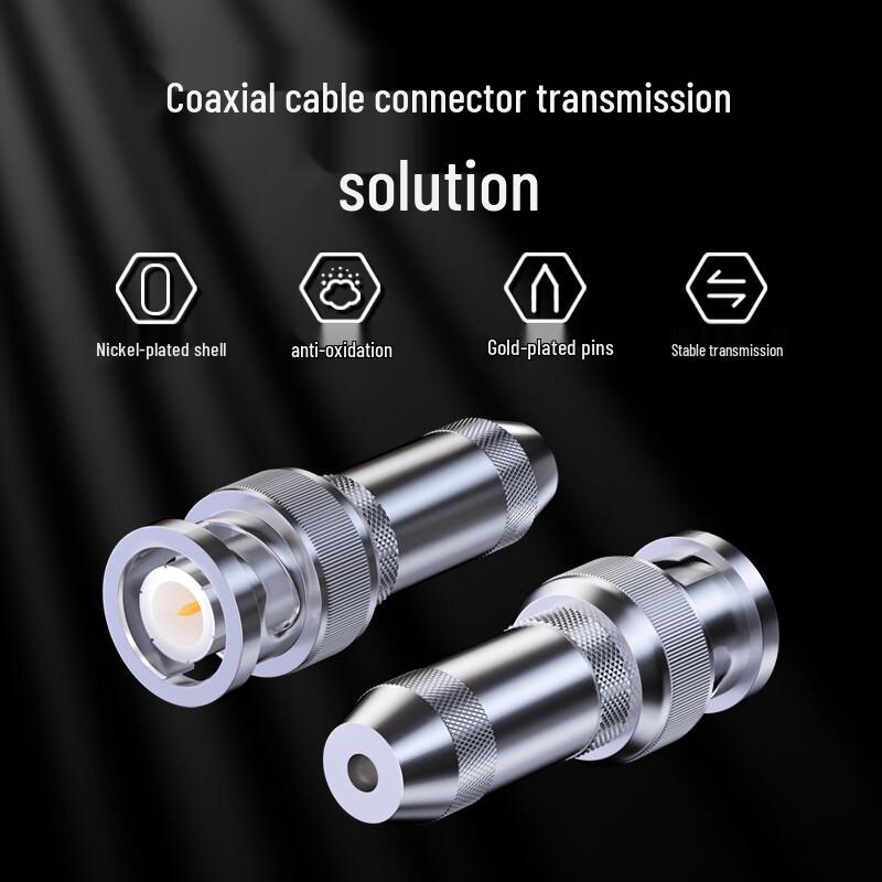 HAILE 75 Ohm Coaxial RF Video Connector Male 10-Pack