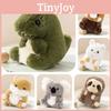Adorable Animal Plush Toys Panda, Koala, Sloth, Hamster, Alpaca, Dinosaur, Short Plush Fabric, Pp Cotton Filling, Room Decor, Kids Gift