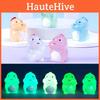 Glowing Colorful Dinosaur Figurines Cute Resin Garden Ornaments For Desktop Decoration