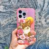 Милый чехол для телефона с черными кошками и цветами для iPhone 15 14 13 Pro Max 13 Mini 12 11 Pro Max 15 14 Plus Ударопрочная лазерная задняя крышка