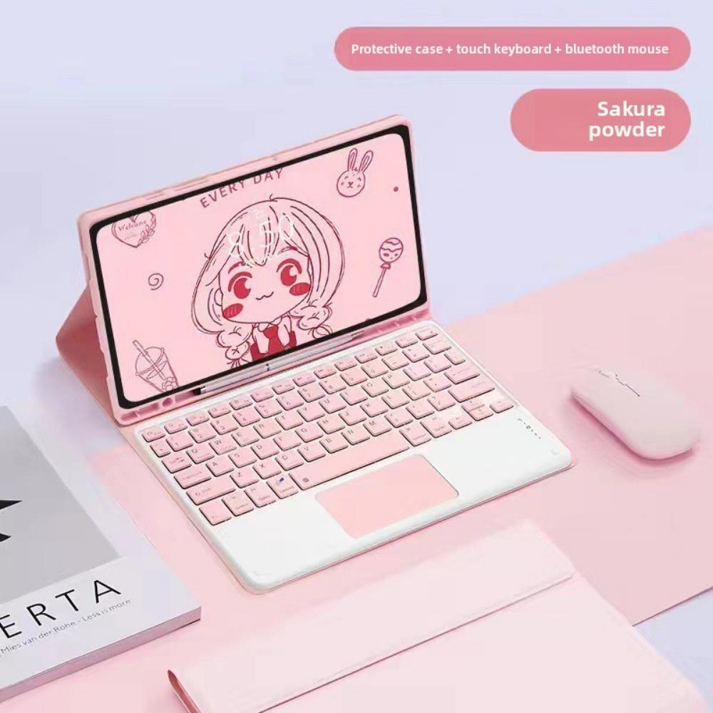 Кожаный чехол-клавиатура для iPad 10.2 Pro 11, съемная Bluetooth-клавиатура, мышь, защитная обложка, тач