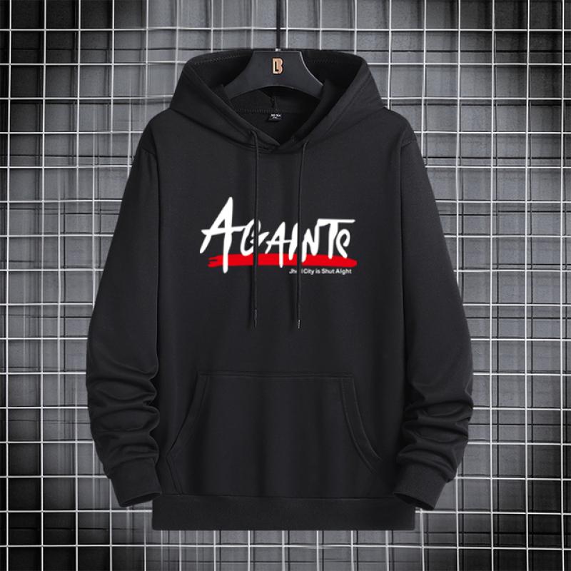 Осенне-зимний мужской и женский свитер с капюшоном с модным принтом Slim Fit