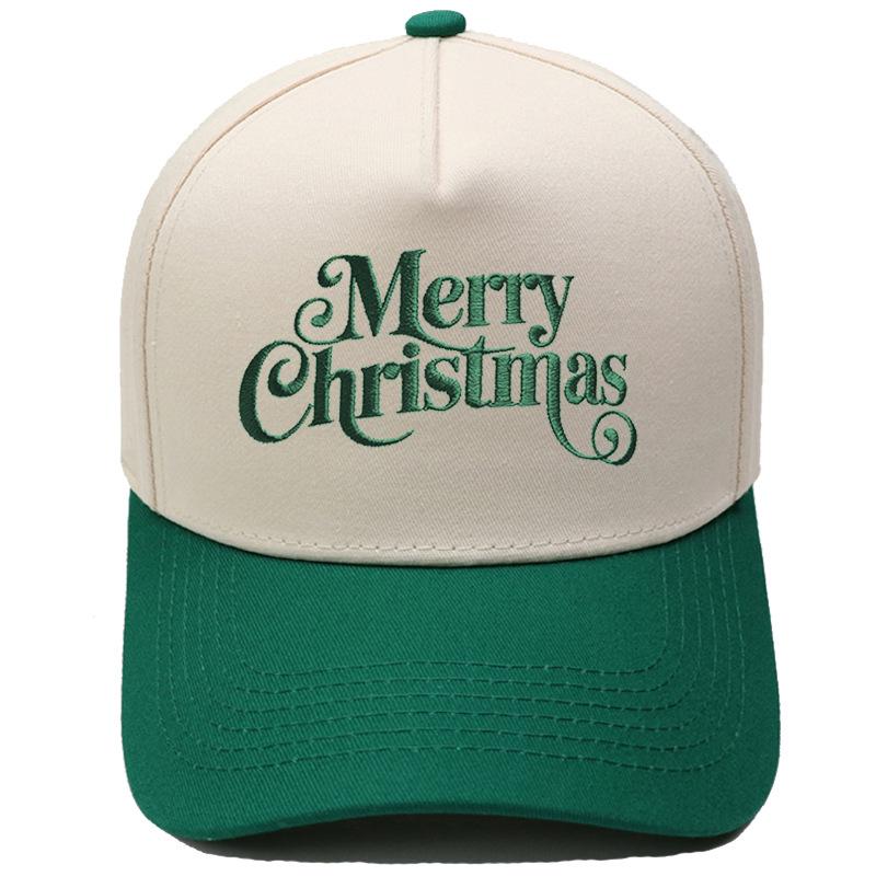 Merry Christmas Truck Driver Hat Embroidery Vintage Leopard Print Coloring Baseball Cap Men's and Women's Casual