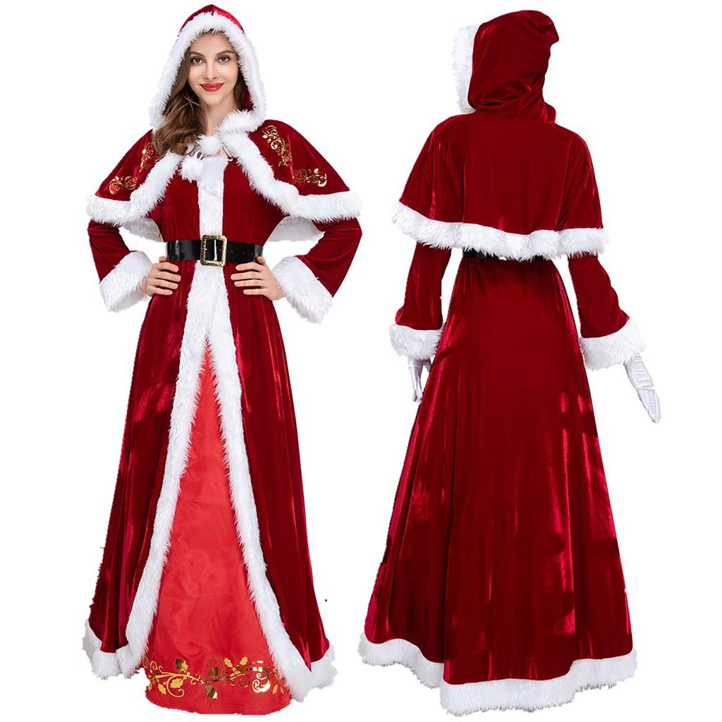 Fashion Women Christmas Cosplay Princess Dress Vintage Witch Dress