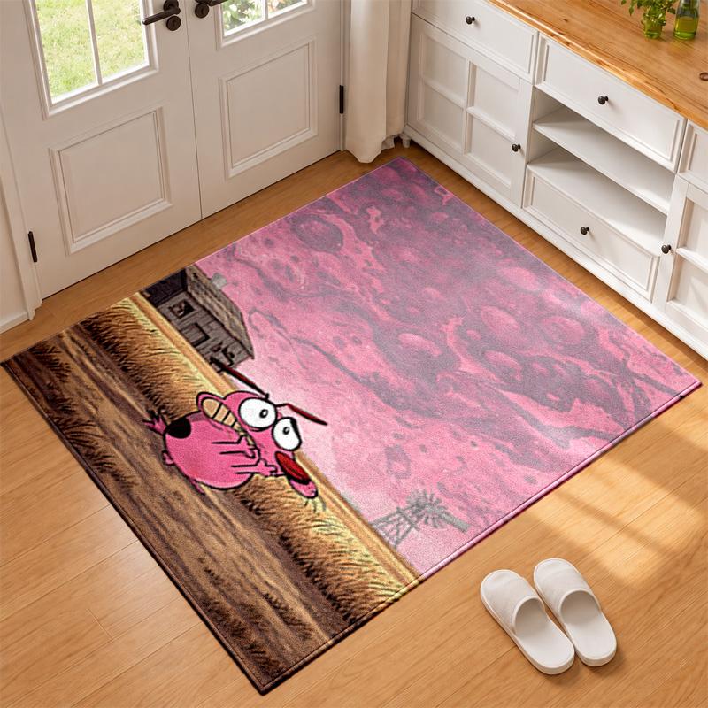 Brave Dog Carpet Door Mat for Living Room or Bedroom Protective Mat Under Chair Office Decoration Christmas Gift Birthday Present
