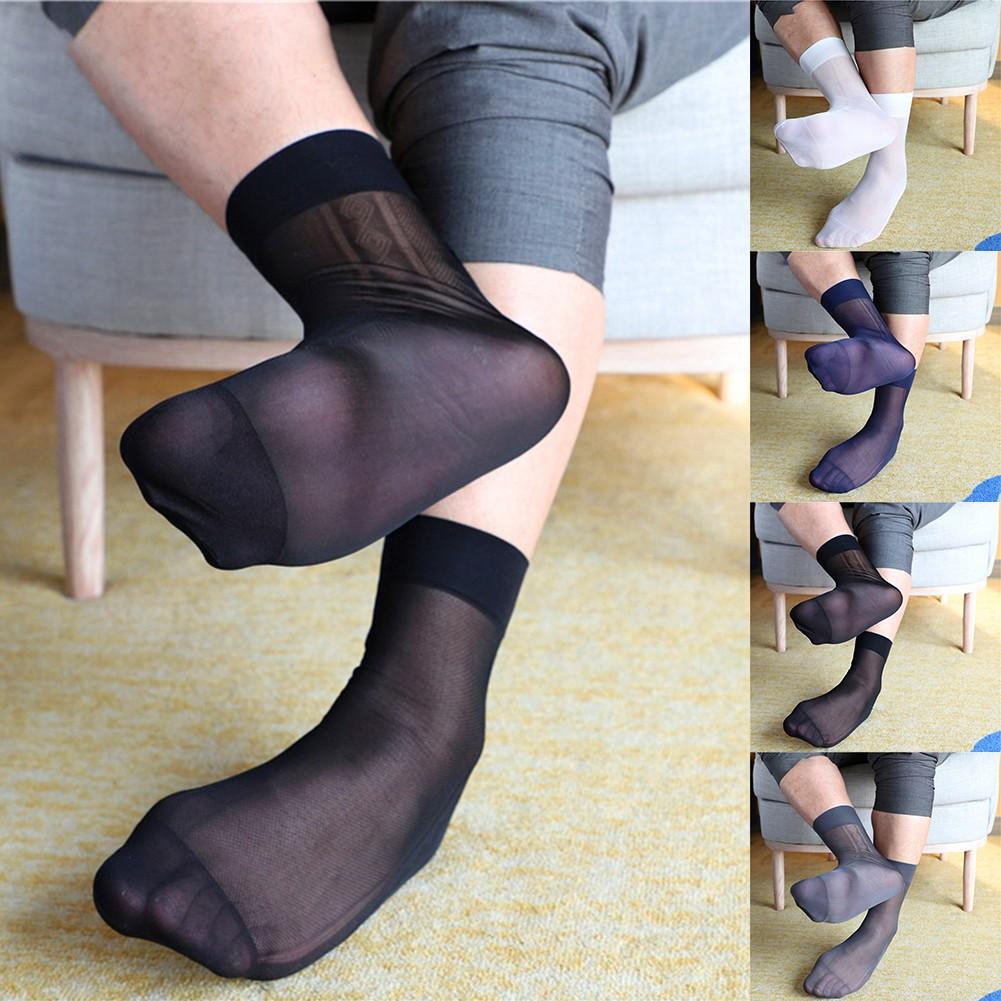 Носки мужские эластичные вечерние формальные легкие прозрачные