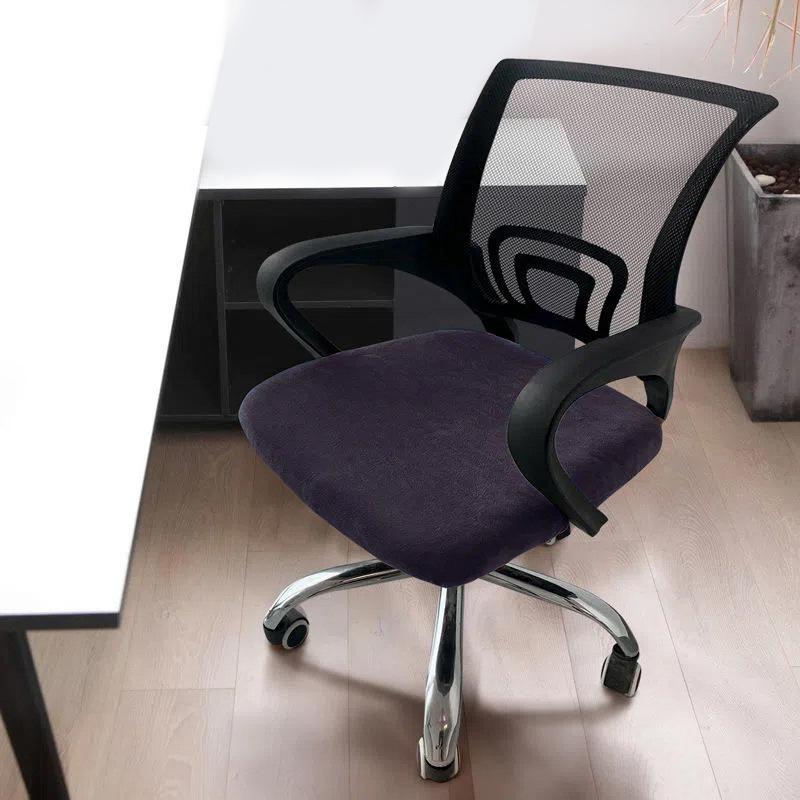 Чехол на офисный стул, простые утолщенные тканевые чехлы на стулья, эластичный чехол на сиденье, универсальный компьютерный поворотный чехол на сиденье для дома