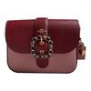 New Gemma Canvas With Leather Small Square Bag Shoulder Bag, Crossbody Bag Trumpets Women's Pink & Red C5117-IMSXY