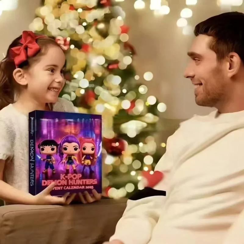 Рождественская коробка-сюрприз Дьявол Kpop Охотник на демонов KDH Премиальный адвент-календарь 2025 Команда охотников на ведьм Акриловая подвеска Игрушка Подарок