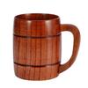 Wooden Beer Mug with Handle Water Wine Tea Coffee Drink Cups Dinnerware Kitchen Supply