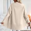 Женский вязаный кардиган средней длины однотонный с длинным рукавом куртка свитер вязаный свитер