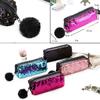 Glitter Sequin Pencil Case Cosmetic Makeup Coin Pouch Organizer Zipper Purse MYY
