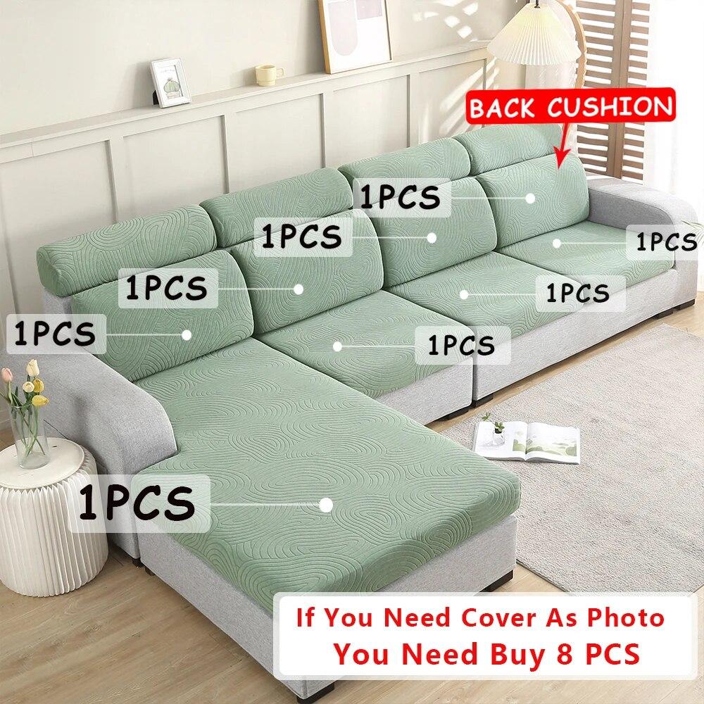 Жаккардовый чехол на подушку для дивана, эластичный толстый чехол для дивана для гостиной, защита для мебели, L-образный чехол для кресла, дивана, чехлы