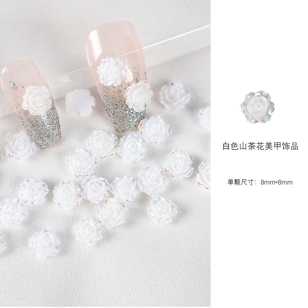 30 Aurora Camellia Nail Art Jewelry Symphony Resin Internet Celebrity Transparent Rose Трехмерные аксессуары для ногтей