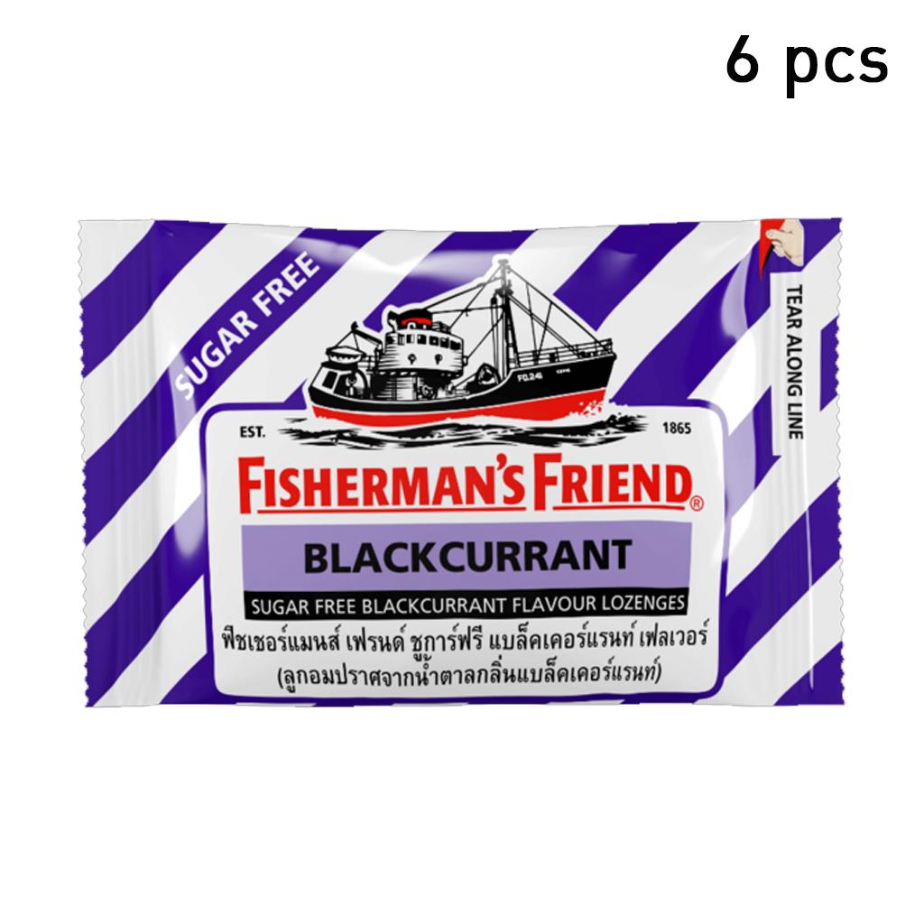 Fisherman's Friend Lozenges, Черная смородина, пастилки со вкусом черной смородины без сахара, 25 г. х 6/12/24 шт.