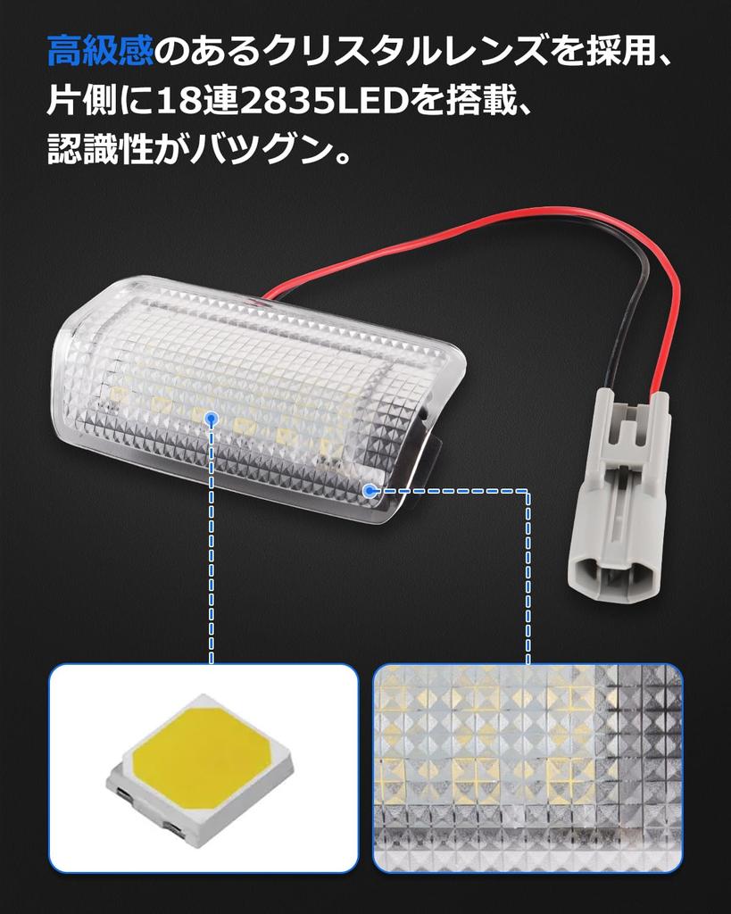 GIMUYA LED Courtesy Lights for Toyota 86 Camry Hybrid and Mirai JPD10 Welcome Genuine High Includes Installation Set of 2 ZN6, (50 Series), Lights,