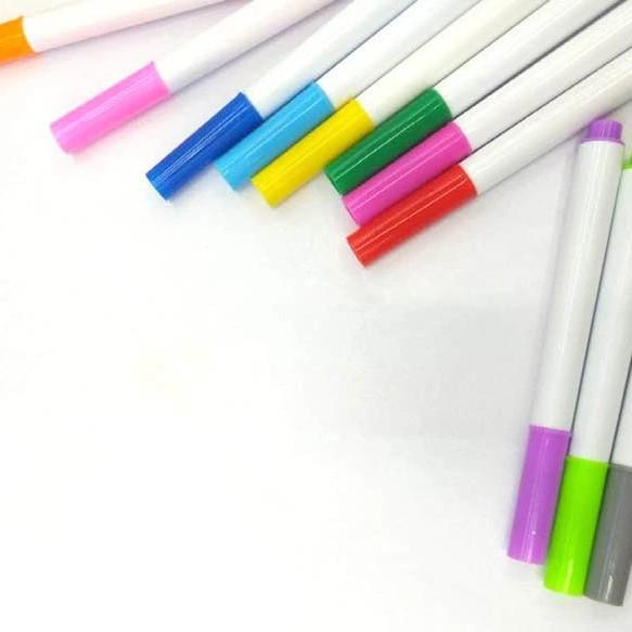 Мелки жидкие смываемые Dingdong - 12 флуоресцентных цветов для классных досок