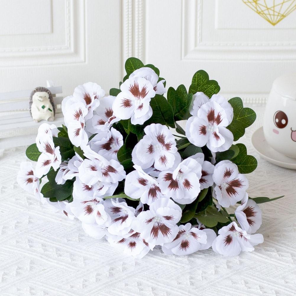 Искусственные весенние цветы Шелковые цветы анютиных глазок Декор для отеля 32 см Длина Легкая конструкция Легко располагать В помещении На улице Дисплей