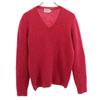 INVERALLAN British Wool Long Sleeve V Neck Knit 36 Reddish Sweater Men's Used