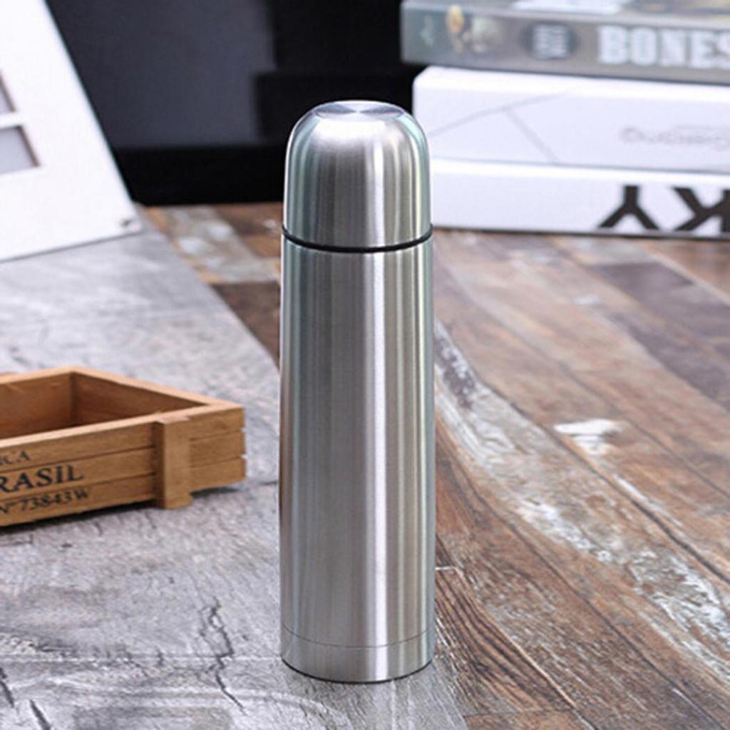 Portable Dual-layer Coffee Bottle Vacuum Flask Tea Water Cup Thermal Jug Mug