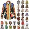 European  Men's Fashion 3D Digital Print Shirt Youth Long Sleeve Shirt Men