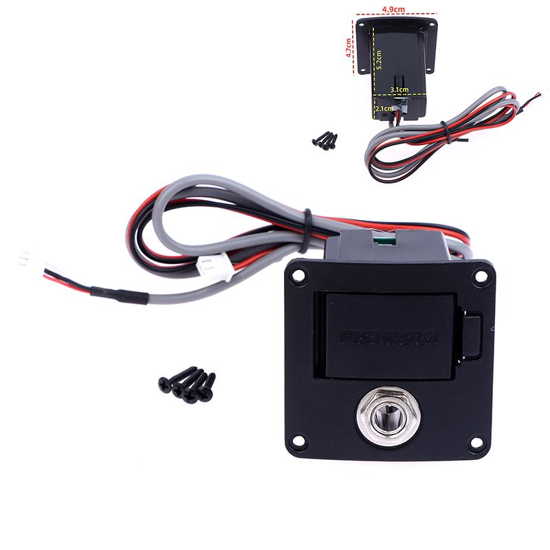 Bass Pickup DIY Set - Black 9V Battery Case Cover Box for Acoustic Guitar
