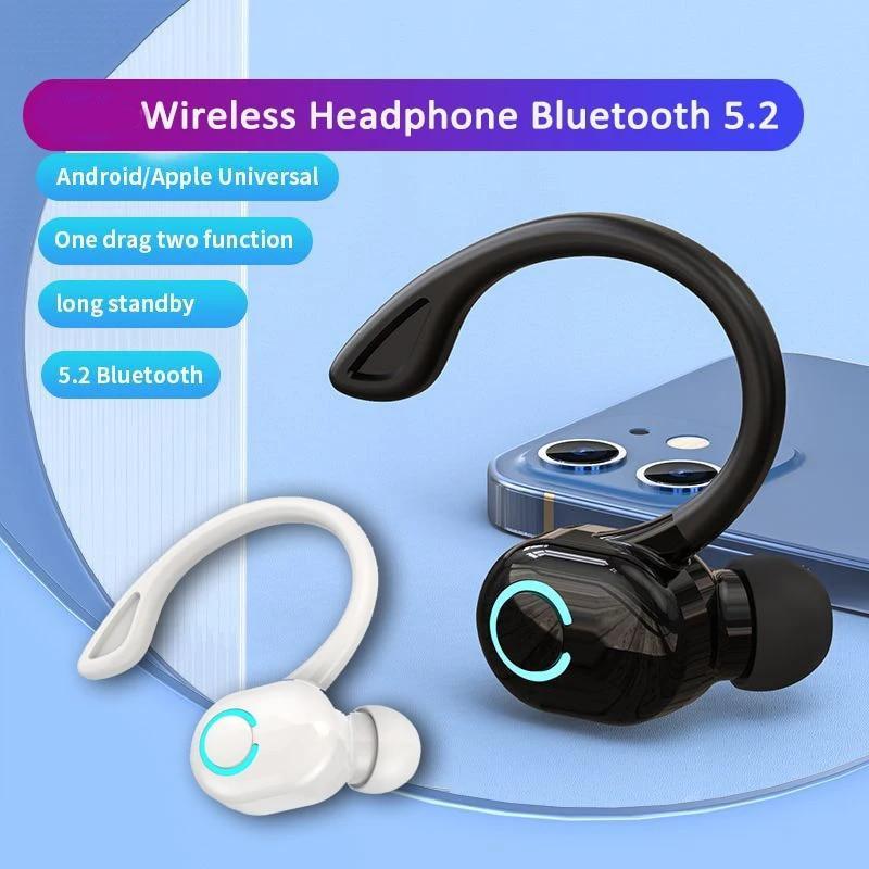 S10 Беспроводные деловые наушники с ушным крючком Bluetooth 5.2 Гарнитура с микрофоном HIFI Стерео наушники с голосовым управлением Водонепроницаемые шумоподавление