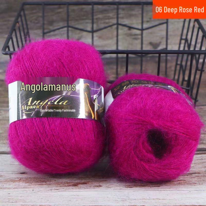 Пряжа из ангоры и мохера - 42 г, тонкая, с длинным ворсом, для вязания крючком, спицами и на машине, идеальна для пальто и шалей, бесплатная доставка
