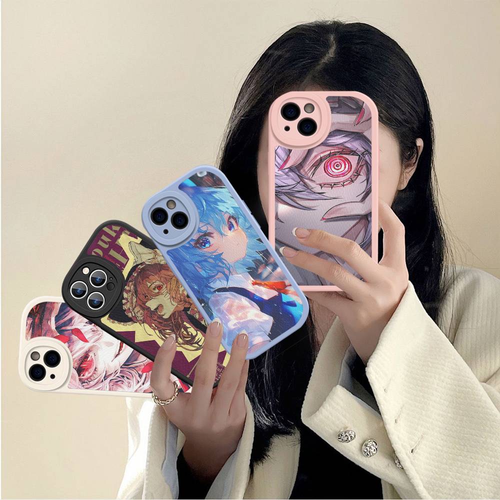 Classic Game Touhou Project Phone Case For IPhone 16 15 14 11 12 13 Pro Max Plus Back Leather Shell