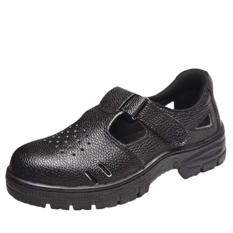 Сандалии для работы, противоударные, противоскользящие, противоударные, тисненые, из коровьей кожи