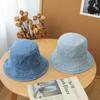 Korean Style Denim Fisherman Cap Sunscreen Panama Hat Casual Denim Bucket Hat Outdoor