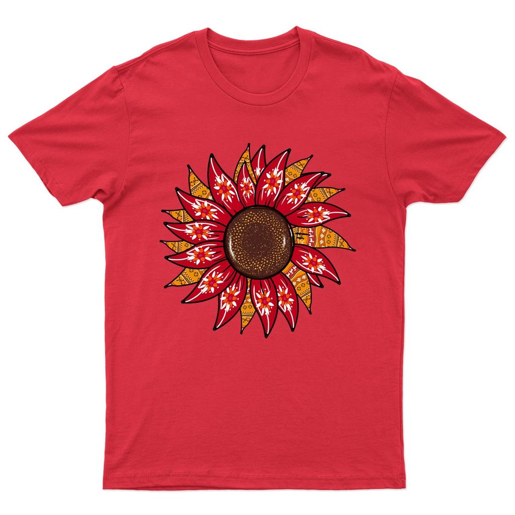 Decorative Sunflower Floral Nature T-Shirt Unisex Gift Retro Funny Womens
