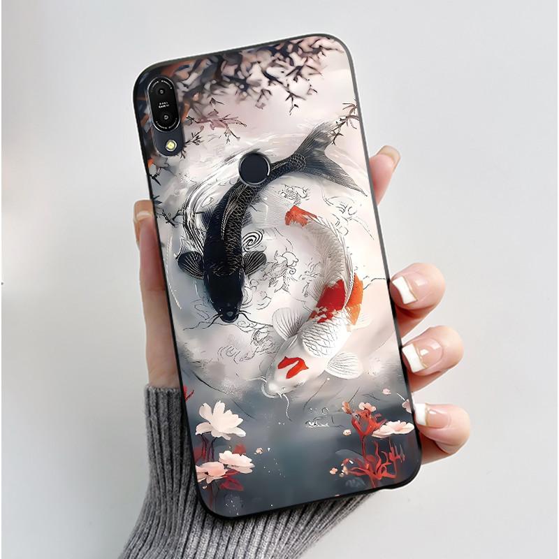 Чехол для Asus Zenfone Max Pro M1 ZB602KL ZB601KL X00TD / Max M1 ZB555KL X00PD, Чехол-Кролик Мультяшные Животные, Черный Мягкий Силиконовый Чехол