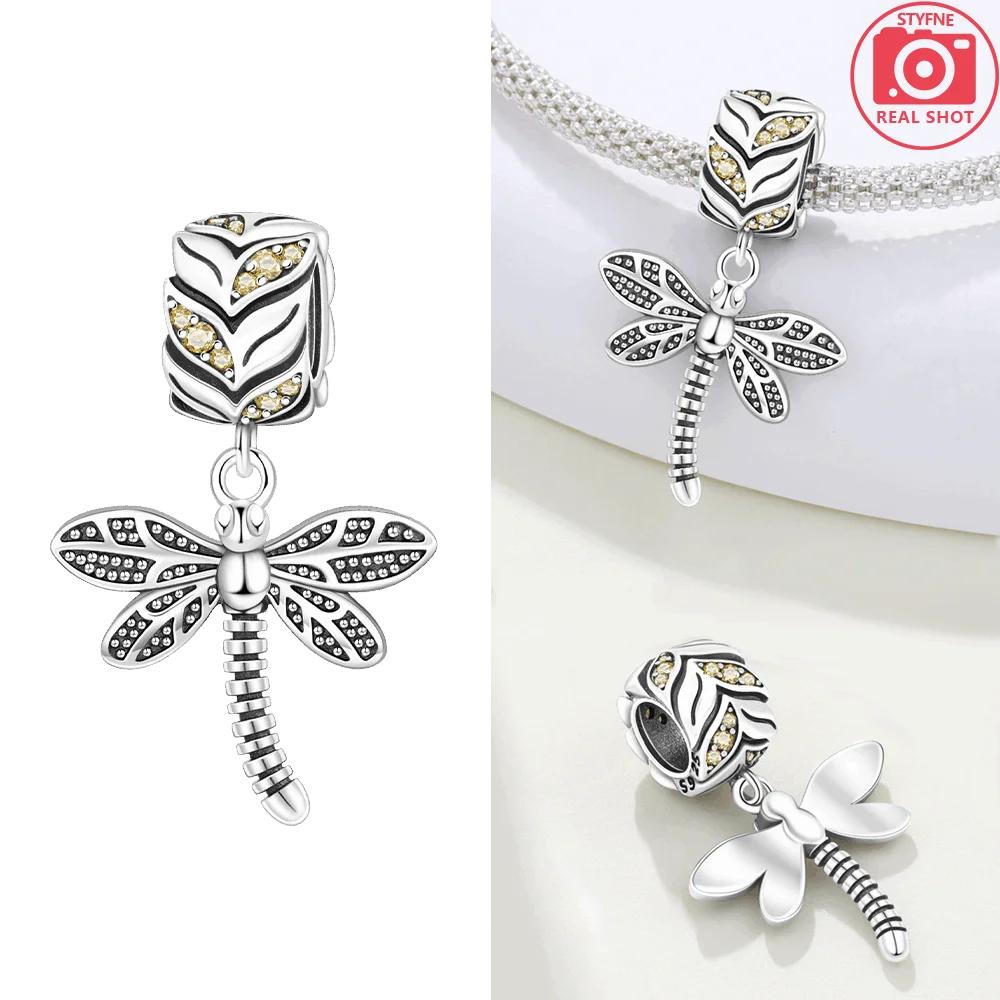 Anniversary Charms Copper Original Cute Lamb Mouse Cheese Animal Fox Dragonfly Beads Fit Bracelet Women Jewelry Diy Gift