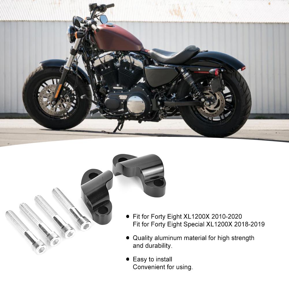 Алюминиевый адаптер для увеличения высоты руля мотоцикла подходит для Forty Eight XL1200X черный