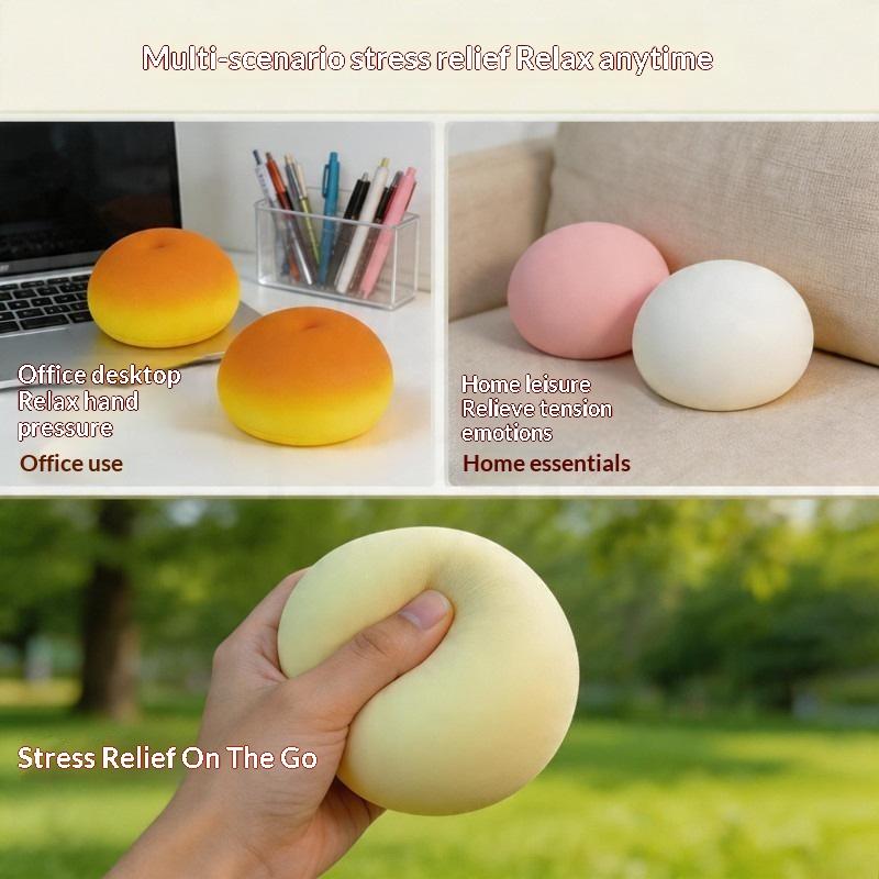 Sticky Squishy Realistic Steamed Bun Decompression Toy Soft Sensory Stress Relief Fidget Toy for School Student Exam Anxiety Relief