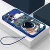 Для iPhone 16 Pro Max 15 14 Pro 13 12 11 милый космический астронавт ручной ремешок силиконовый чехол для телефона