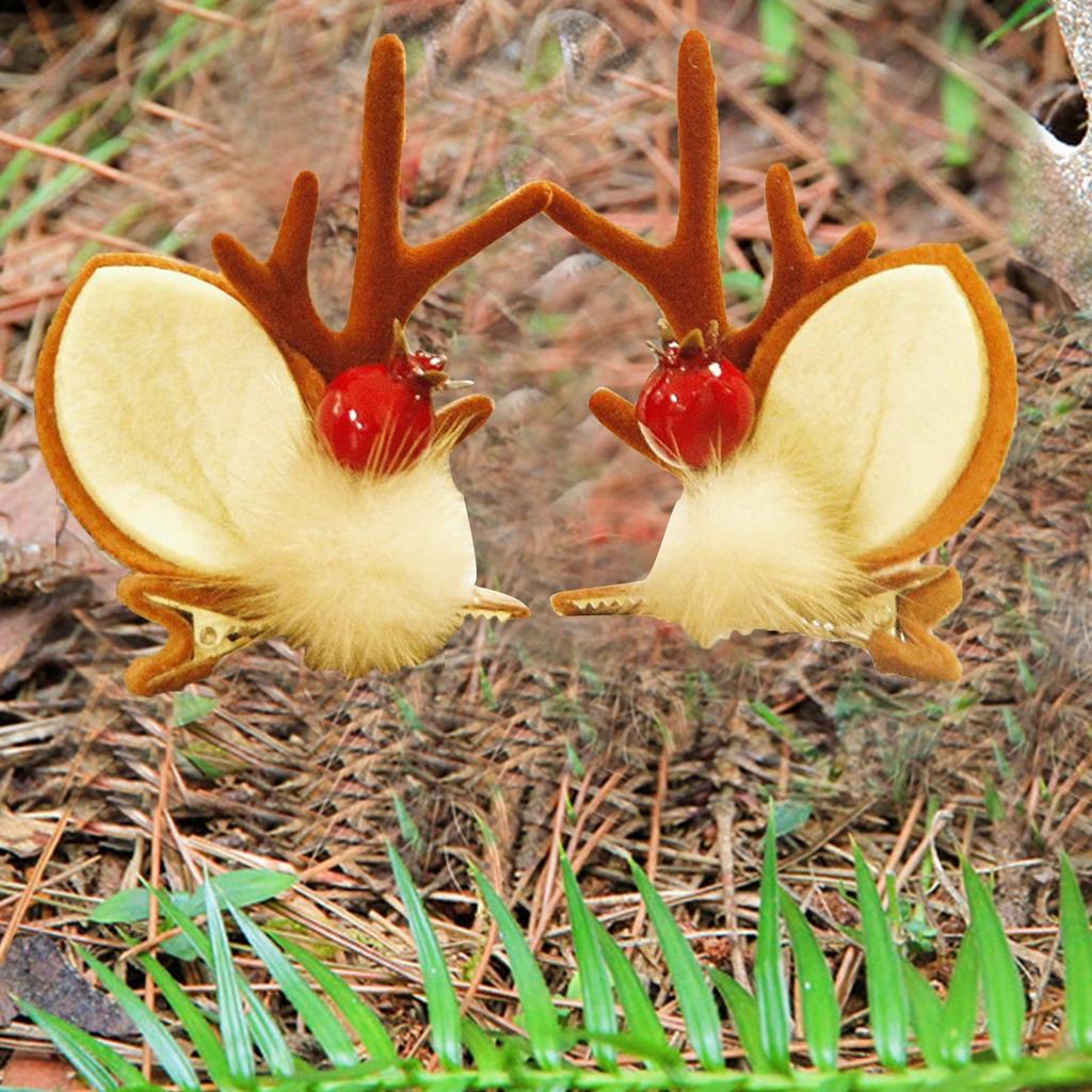 Рождественская заколка для волос с рогами, головной убор, милые аксессуары для волос