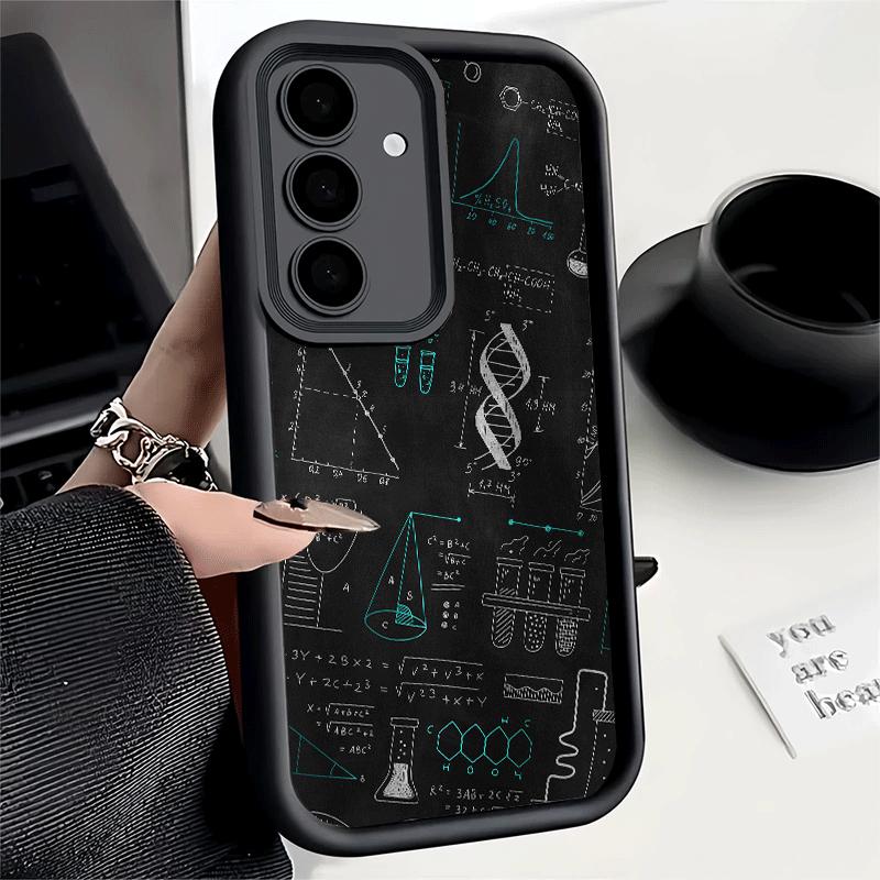 Мягкий чехол для телефона с принтом Физика Химия Математика для Samsung Galaxy A17 A16 A26 A36 A56 A15 A25 A35 A55 A14 A24 A34 A54 A13 A23 A33