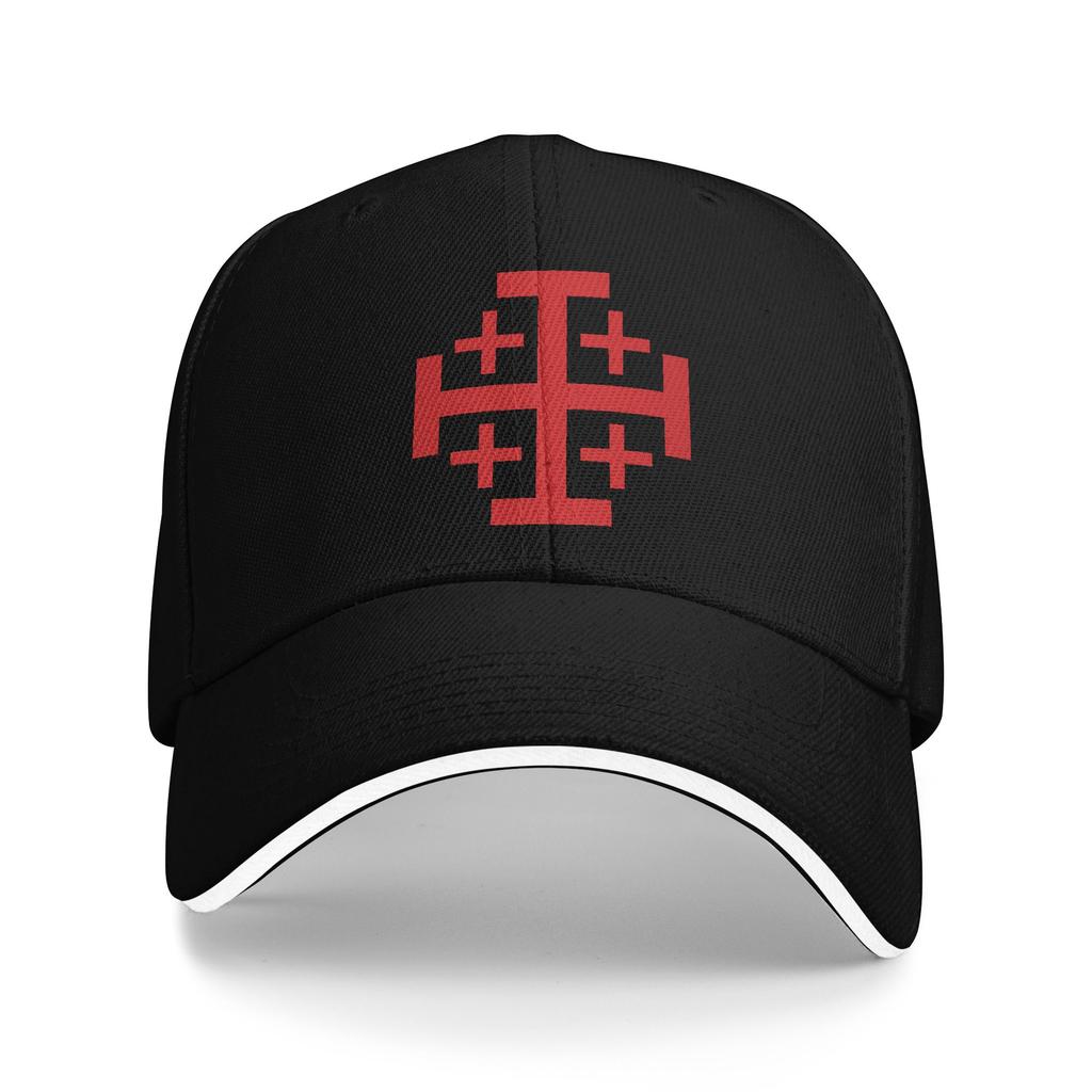 Knights Templar Flag With Coat of Arms Baseball Cap Unisex WoUnisex Breathable Medieval Warrior Cross Dad Hat Streetwear Snapback Hats