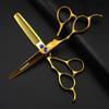 Professional Left Handed 6'' Hair Gold Scissors Cutting Haircut Thinning Shears Hairdressing Scissors Set