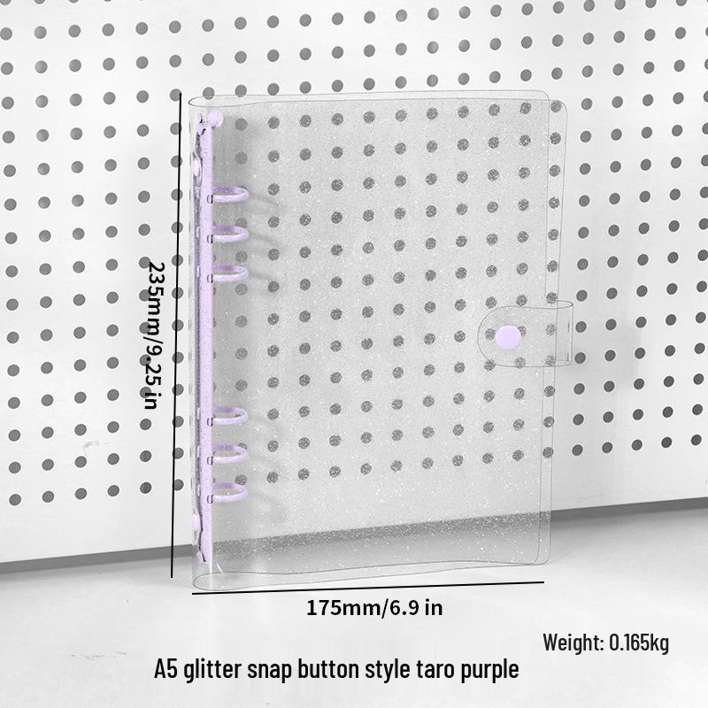 Прозрачный альбом с отрывными листами из ПВХ в корейском стиле формата А5/А6 и дневник ученика с 6 отверстиями