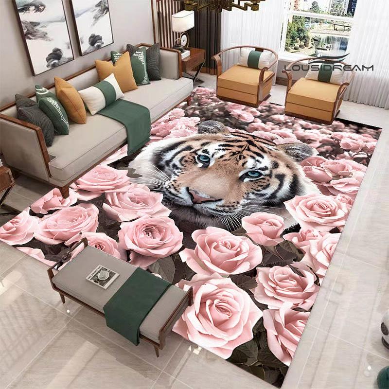 3D ковер с принтом тигра, модный коврик для йоги, реквизит для фотосъемки, декор комнаты, ковер, ковры для гостиной