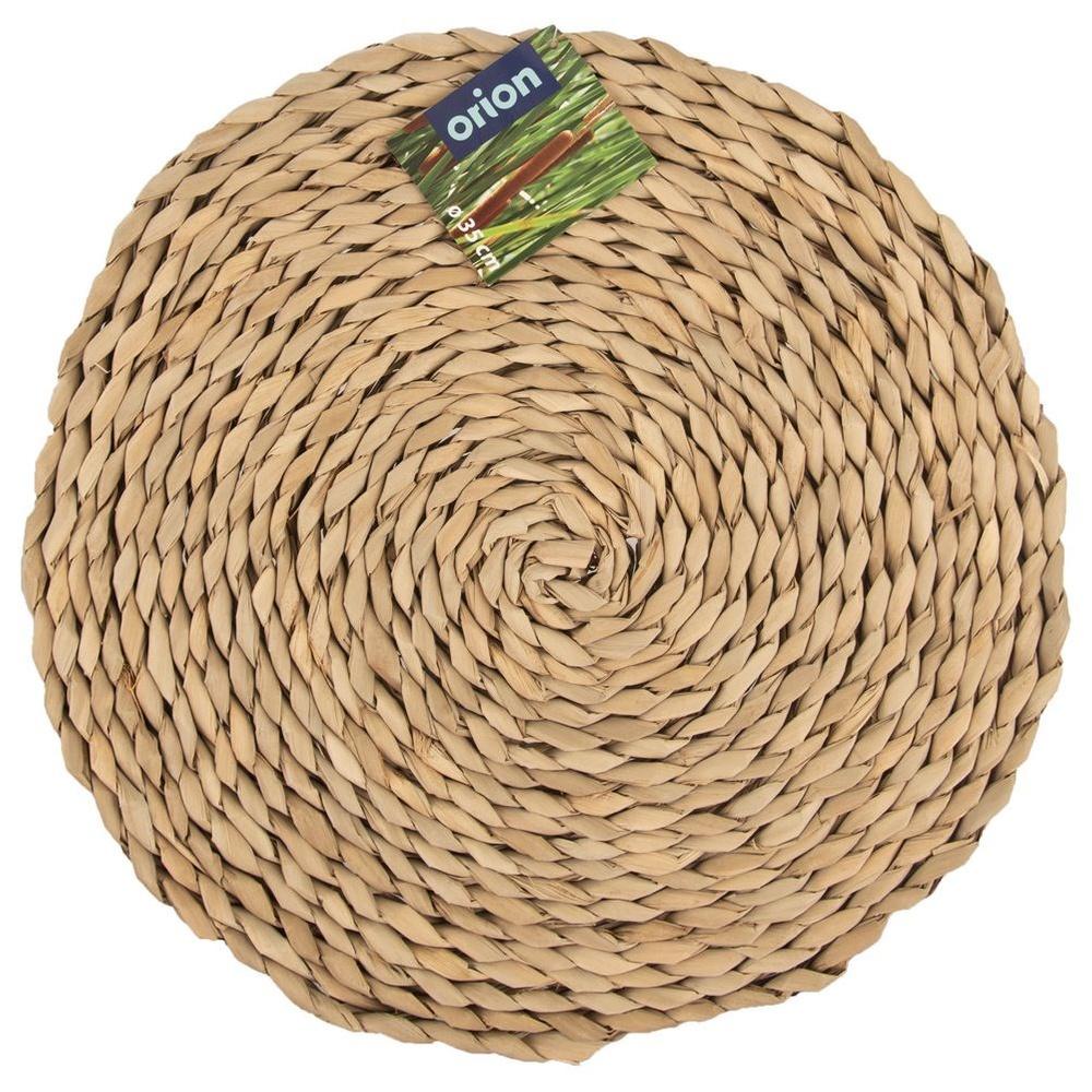 Orion Natural Cattail Leaf Round Table Placemat 35 cm