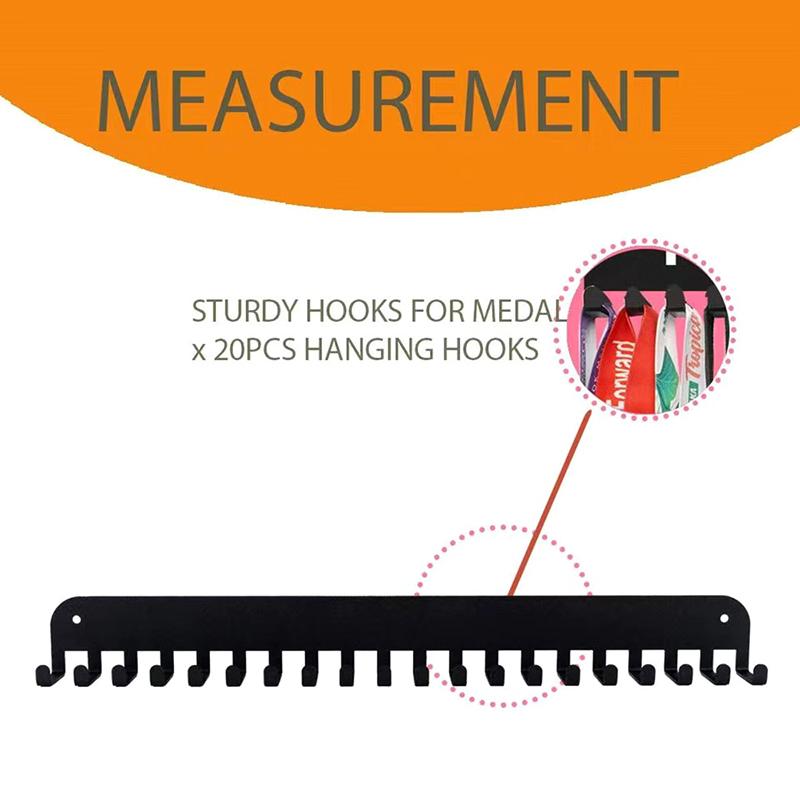 Medal Display Rack Metal Medal Hanger Holder Organizer Wall Mounted Large Capacity Award Holder For Race Soccer Sports Karate