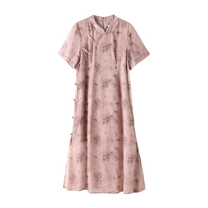Плюс размер Женское летнее новое китайское платье-чонсам в улучшенном национальном стиле для молодежи